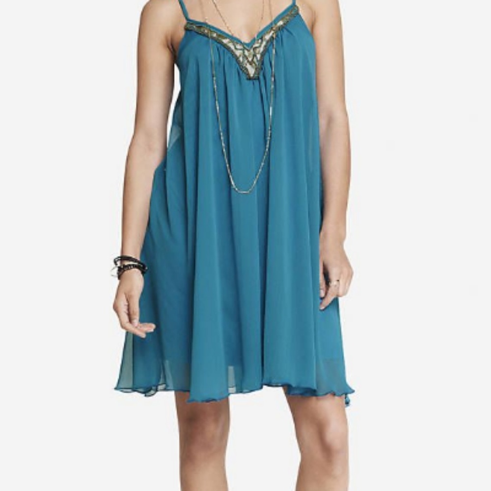 Express Bead & Sequin Embellished Dress